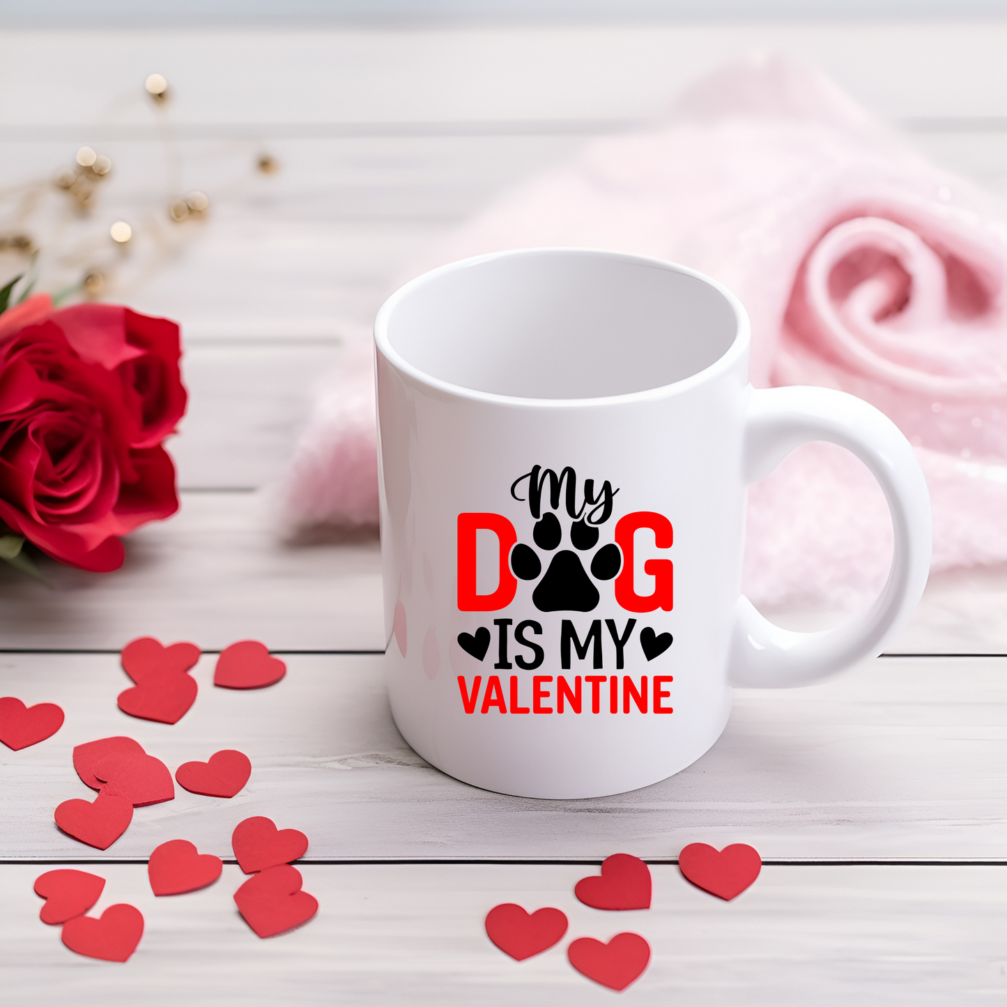 My Dog is My Valentine Mug