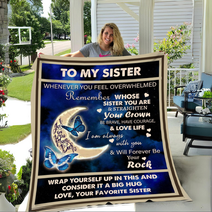 To The Moon & Back Sister Blanket