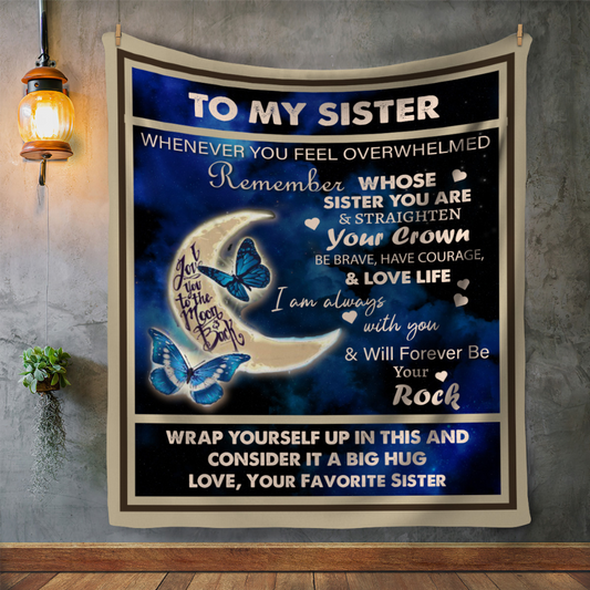 To The Moon & Back Sister Blanket