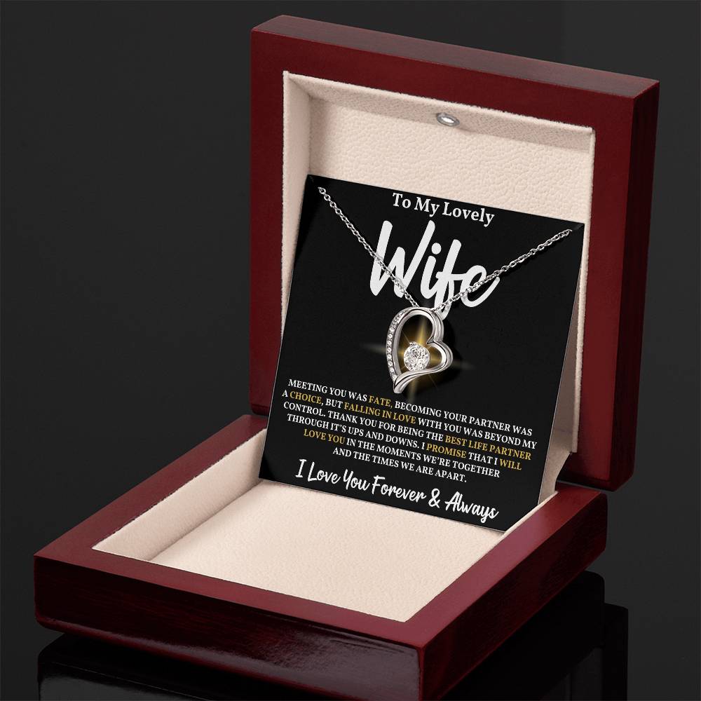 To My Wife - Meeting You Was Fate Necklace