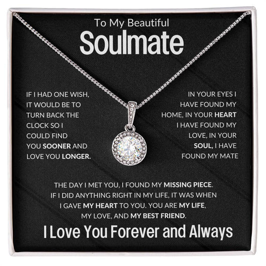 To My Soulmate I Love You Forever and Always - Eternal Love Necklace 2