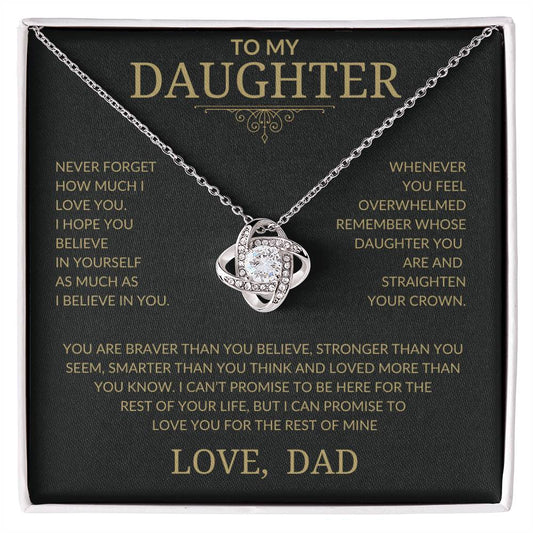 REMEMBER WHOSE DAUGHTER YOU ARE NECKLACE - LOVE, DAD