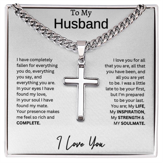 To My Husband, I Love You - Artisan Cross Necklace 1