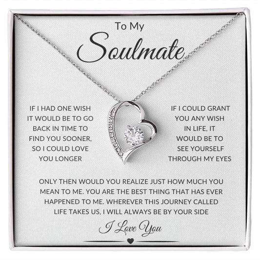 To My Soulmate - Forever Love Heart Necklace