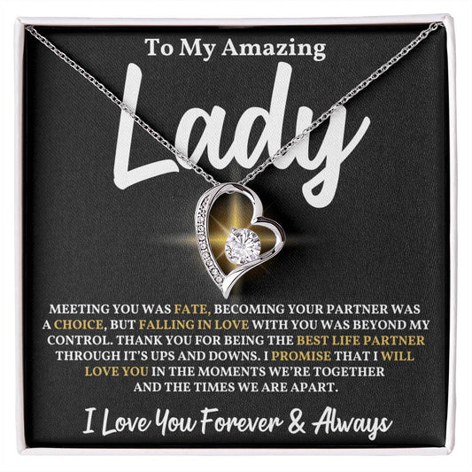 To My Amazing Lady - Falling In Love With You Was Beyond My Control Necklace