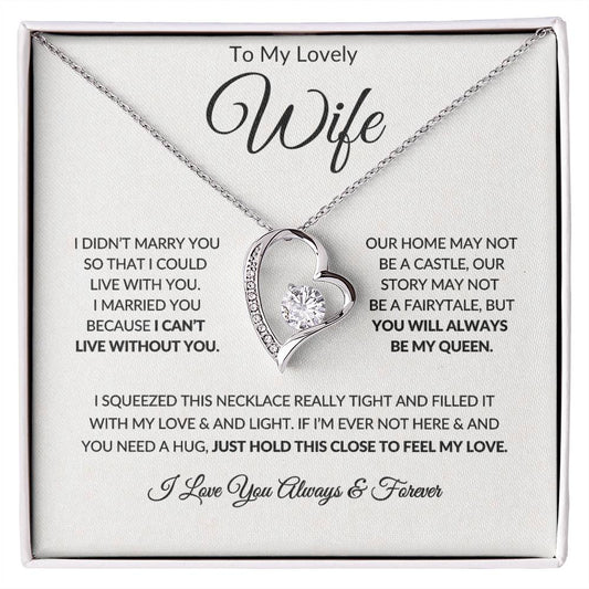 To My Wife - Hold This Tight Forever Love Necklace I